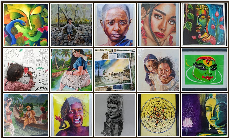 `வாவ்..!’ கோவை விழாவில் 'ஓவிய சந்தை' -  நூற்றுக்கும் மேற்பட்ட கலைஞர்களின் தத்ரூப ஓவியங்கள்!