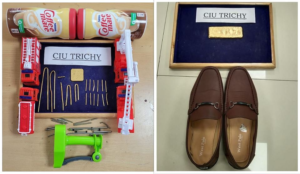 காலணியில் 797 கிராம்; காபி மேட் பவுடரில் 273 கிராம் - திருச்சி ஏர்போர்ட்டில் சிக்கிய கடத்தல் தங்கம்