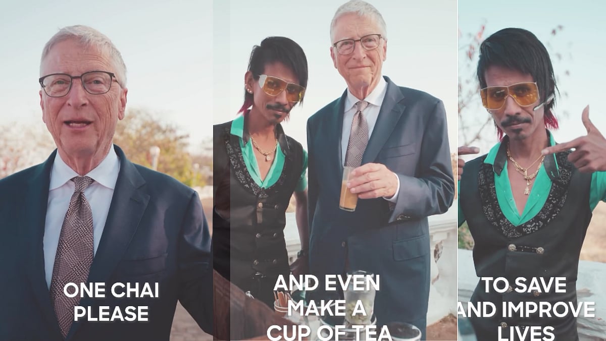 Bill Gates: `ஒன் சாய் ப்ளீஸ்'... இந்தியாவில் டீ குடித்து வைப் செய்யும் பில்கேட்ஸ்!