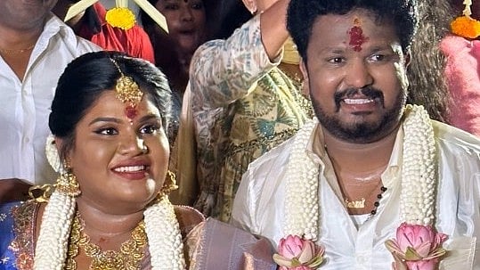 `நீண்ட நாள் காத்திருப்பு!' ரோபோ சங்கரின் மகள் இந்திரஜா - கார்த்திக் திருமண நிச்சயதார்த்தம்!