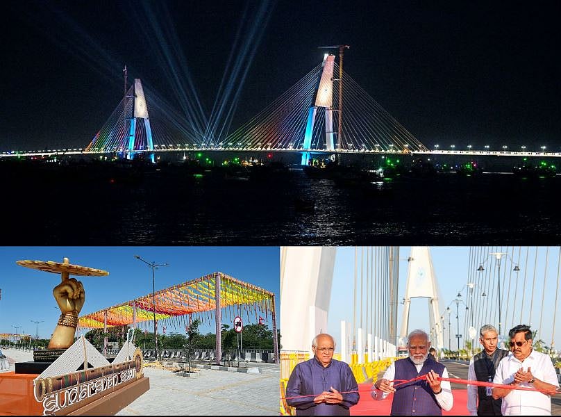 Sudarshan Setu: இந்தியாவின் மிக நீளமான கேபிள் பாலம் - திறந்துவைத்தார் பிரதமர் மோடி | ALBUM