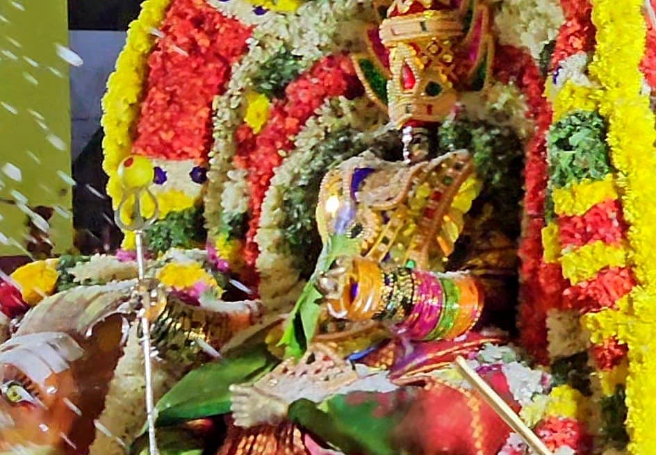 `காடுறை தெய்வத்தின் நள்ளிரவு தேர் பவனி!'- சிம்ம வாகனத்தில் எழுந்தருளிய ஸ்ரீ பொக்காபூர் மாரியம்மன்!