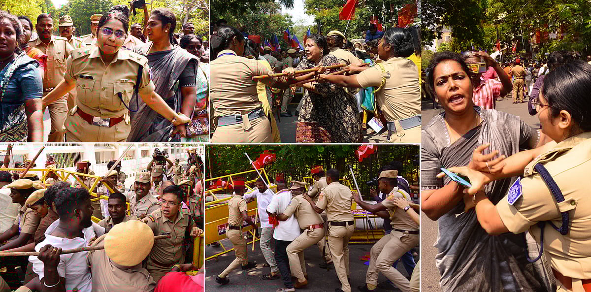 புதுச்சேரி: சிறுமி கொலைக்கு நீதி கேட்டு நடைபெற்ற போராட்டம்; போலீஸ் தடியடி... தள்ளுமுள்ளு!
