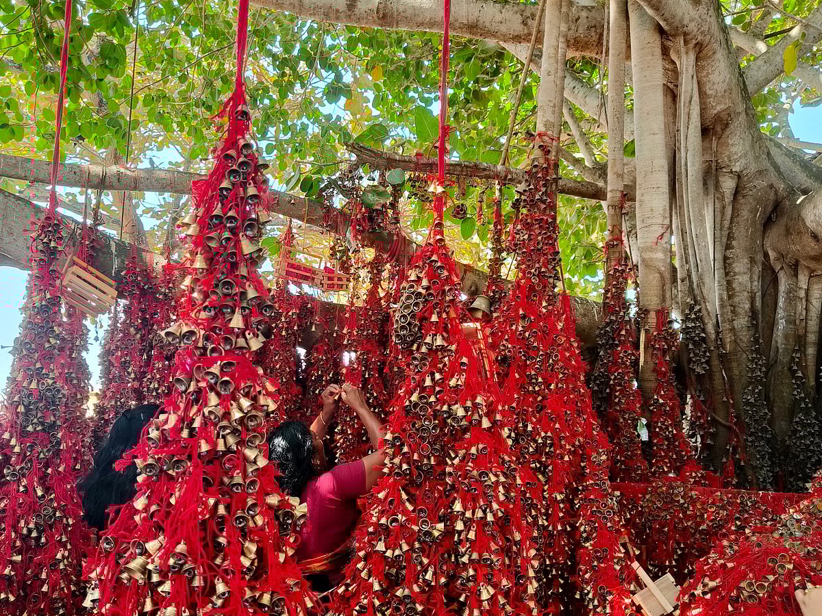 `மணிகட்டி வழிபட்டால் மழலை வரம் கிடைக்கும் அதிசயம்' கட்டில் மேக்கத்தில் தேவி கோயில்!