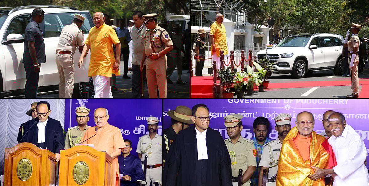 புதுச்சேரி: வரவேற்பு முதல் பதவியேற்பு வரை..! - புதிய துணை நிலை ஆளுநராக சி.பி. ராதாகிருஷ்ணன் | Album