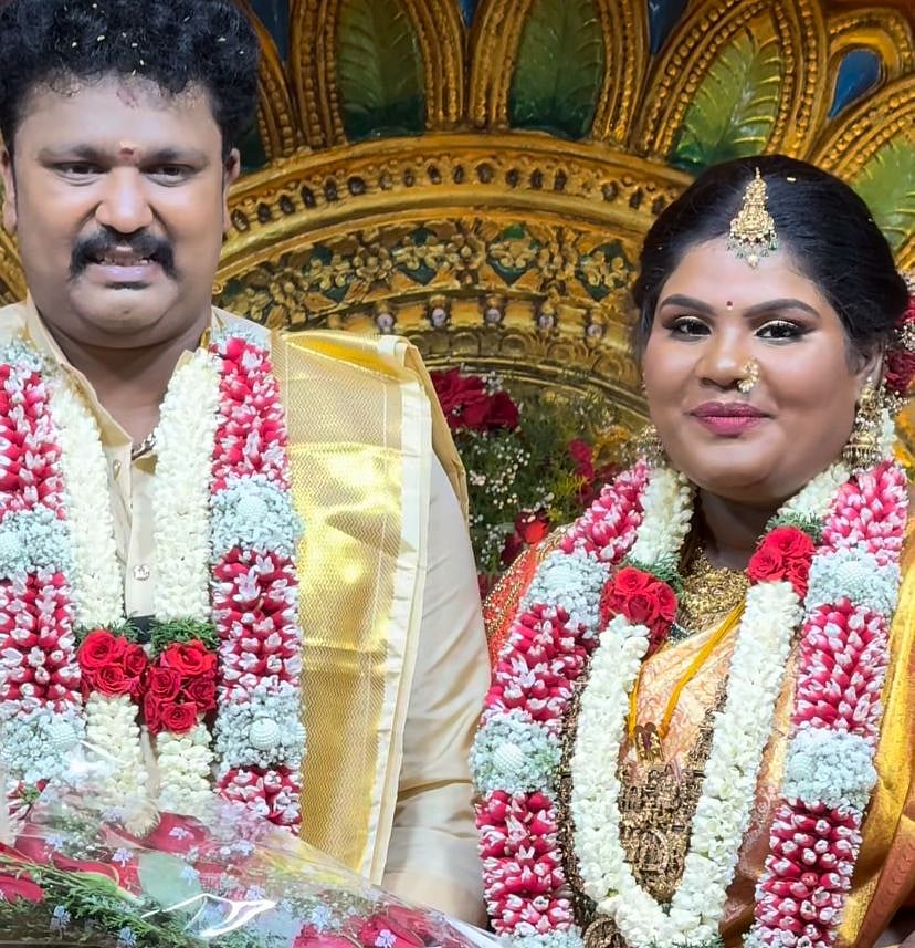`பிகில் பாண்டியம்மாவுக்குக் கல்யாணம்!' மதுரையில் கோலாகலமாக நடைபெற்ற ரோபோ சங்கர் மகள் திருமண விழா!