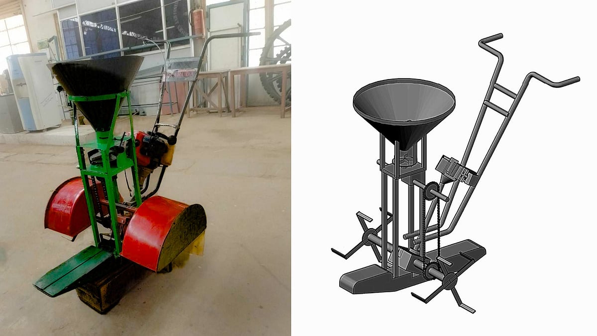 TNAU: ஒரே நேரத்தில் இரண்டு வேலைகளைச் செய்யும்... உரமிடும், களையும் எடுக்கும் கருவி!