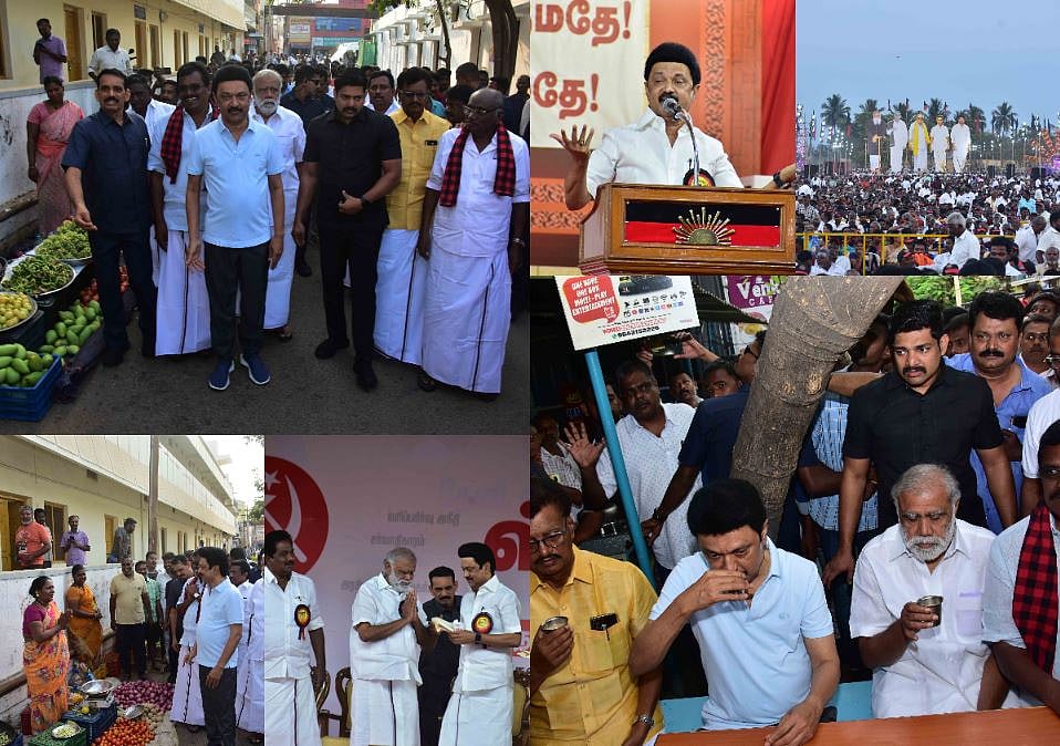 காலையில் வாக்கிங்கில் வாக்கு சேகரிப்பு... மாலையில் பொதுக்கூட்டம்! - முதல்வர் ஸ்டாலினின் தேனி விசிட்