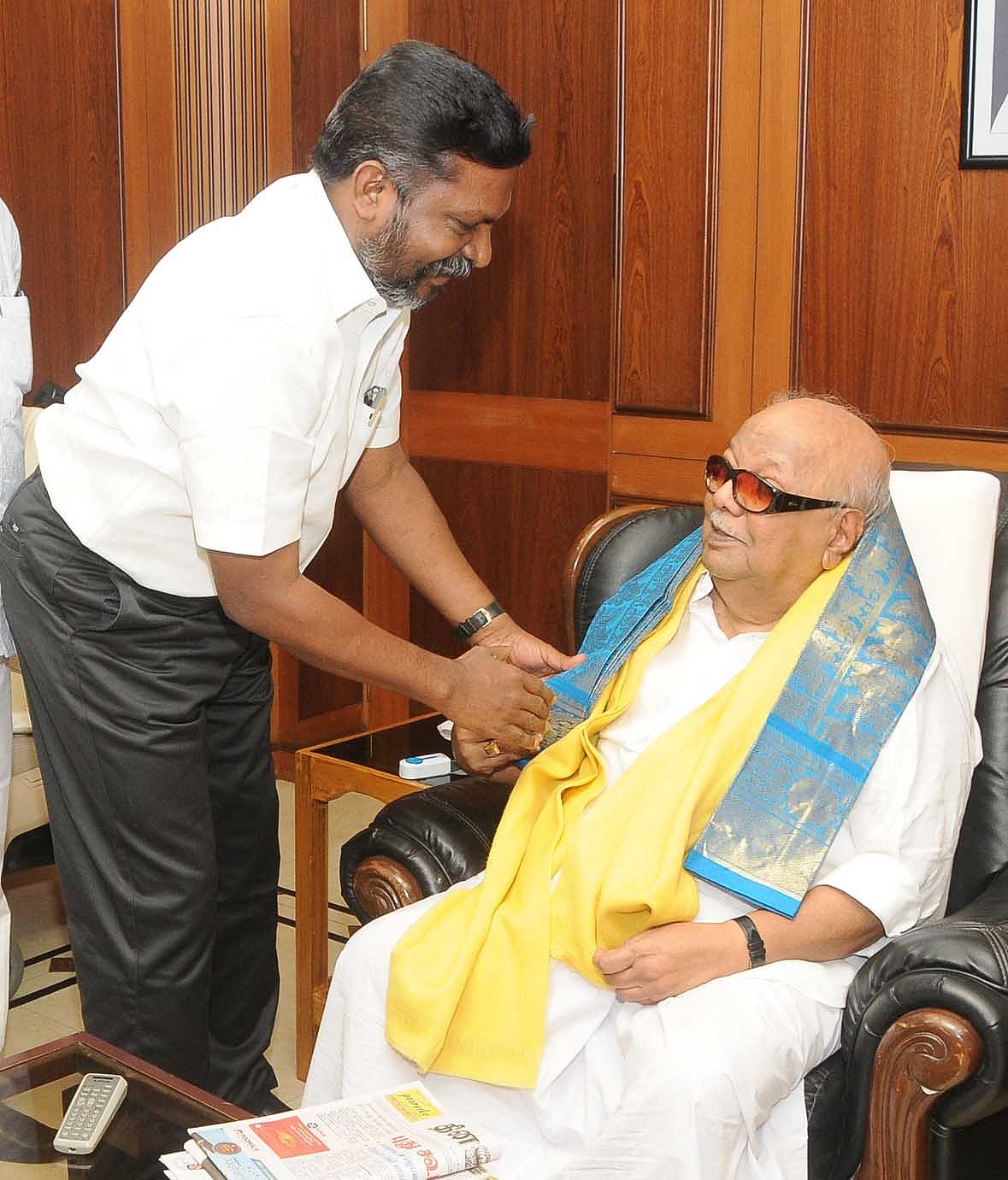 கருணாநிதியுடன் தொல்.திருமாவளவன்