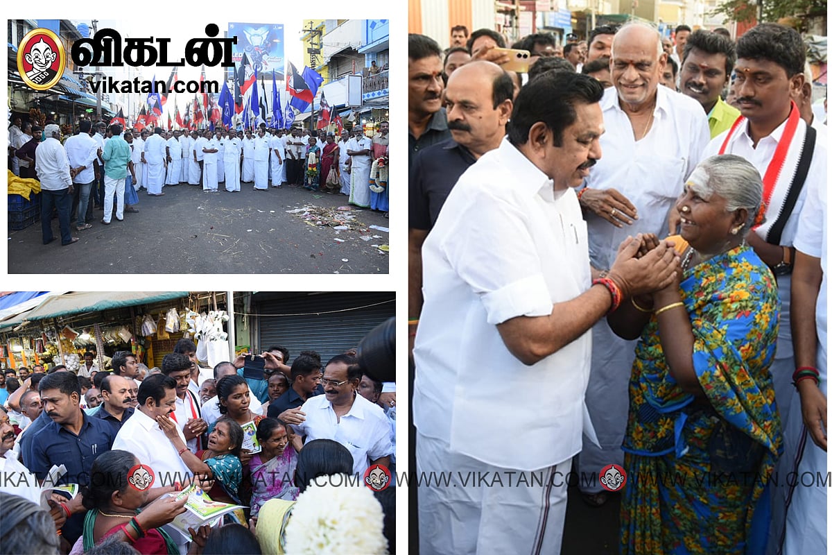 சேலம்: மார்க்கெட்டில் வலம்வந்து வாக்கு சேகரித்த எடப்பாடி பழனிசாமி!