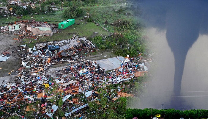 Tornado: நொறுங்கி, சிதறிய கட்டடங்கள்... அமெரிக்காவை புரட்டிப் போட்ட புயல்! | Photo Album 