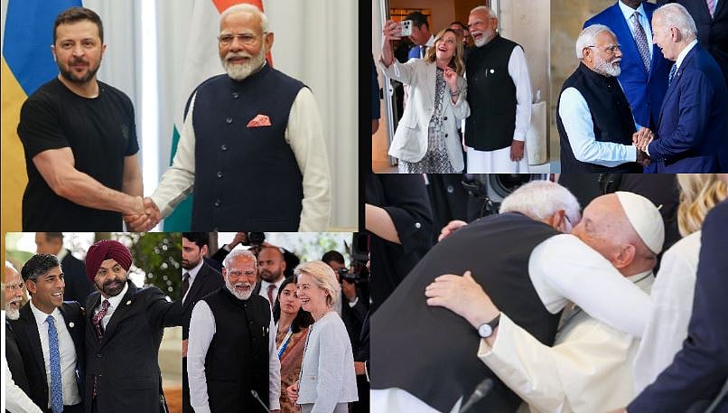 Modi In G7: கட்டியணைத்த பைடன்; ஜெலன்ஸ்கி, ட்ரூடோவுடன் சந்திப்பு; செல்ஃபி எடுத்த மெலோனி! G7 Album 