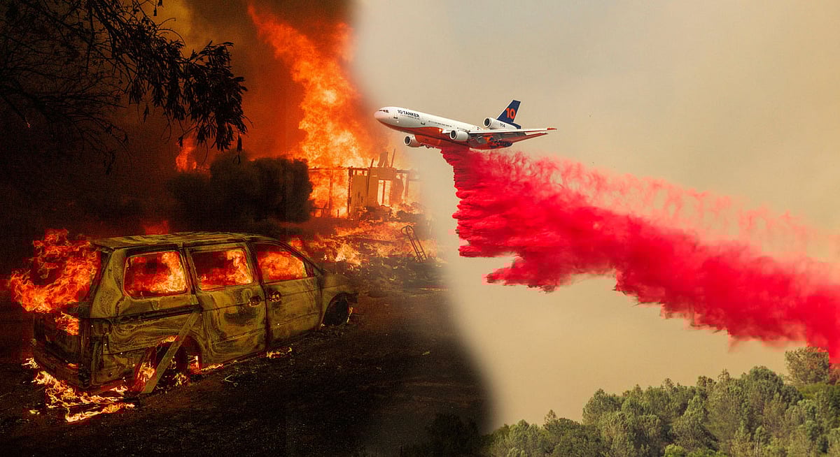 California Wildfires: கொளுந்துவிட்டு எரியும் காட்டுத்தீ.. அணைக்கும் பணியில் விமானங்கள் | Photo Album