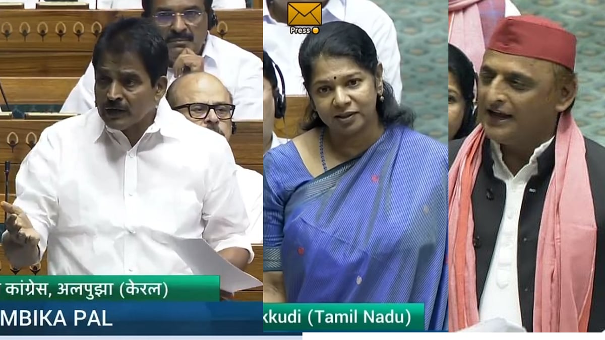 வேணுகோபால் - கனிமொழி - அகிலேஷ் யாதவ்