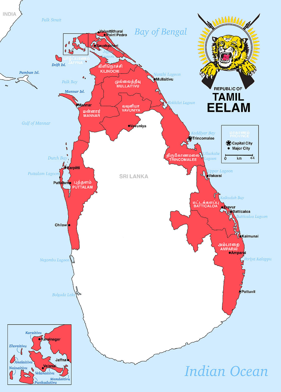 தமிழ் ஈழம் - வடக்கு மற்றும் கிழக்கு பகுதிகள்