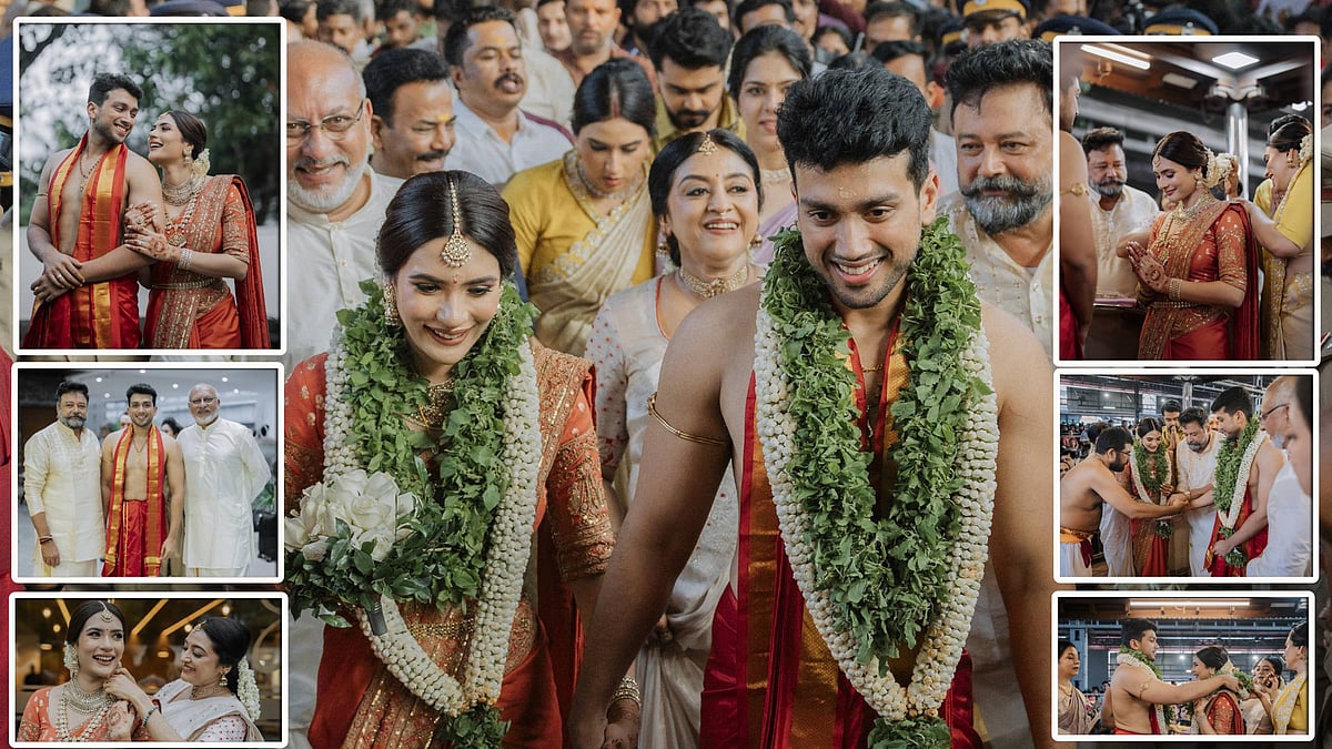 Kalidas Jayaram : 'உசுர கட்டி கொத்தாகத் தாரேன்...' - காளிதாஸ் - தாரிணி திருமணம் | Photo Album