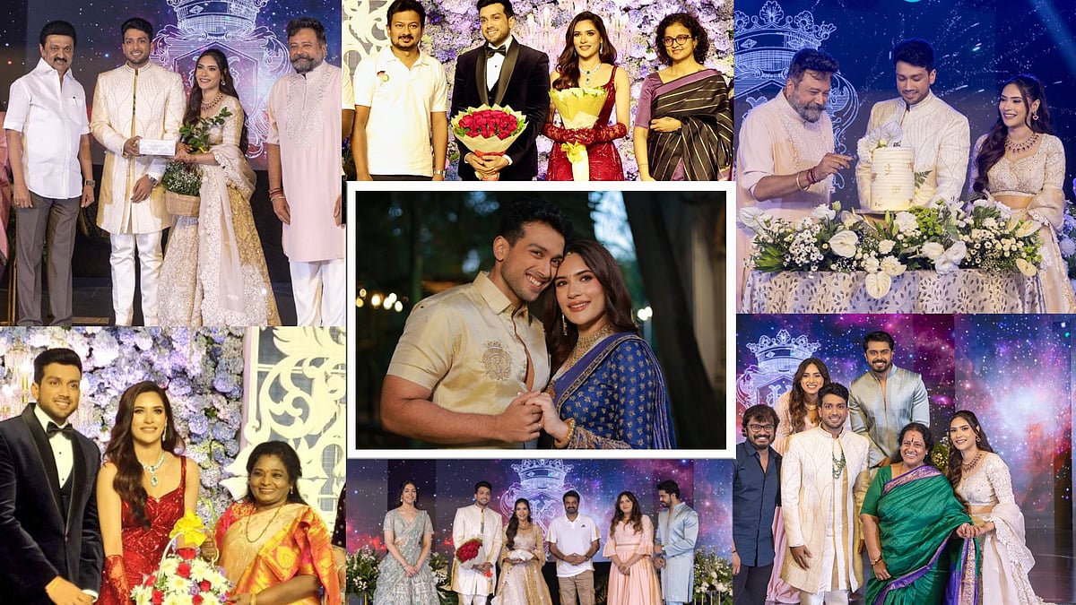 Kalidas Jayaram: 'ஸ்டாலின் முதல் தமிழிசை வரை...' காளிதாஸ் - தாரிணி திருமண வரவேற்பு | Photo Album