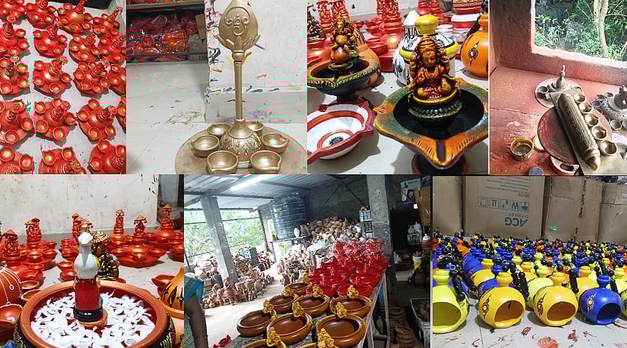 100 வகையான விளக்குகள்... 1 ரூபாய் முதல் 1,000 ரூபாய் வரை விலை - களைகட்டும் அகல் விளக்கு விற்பனை!