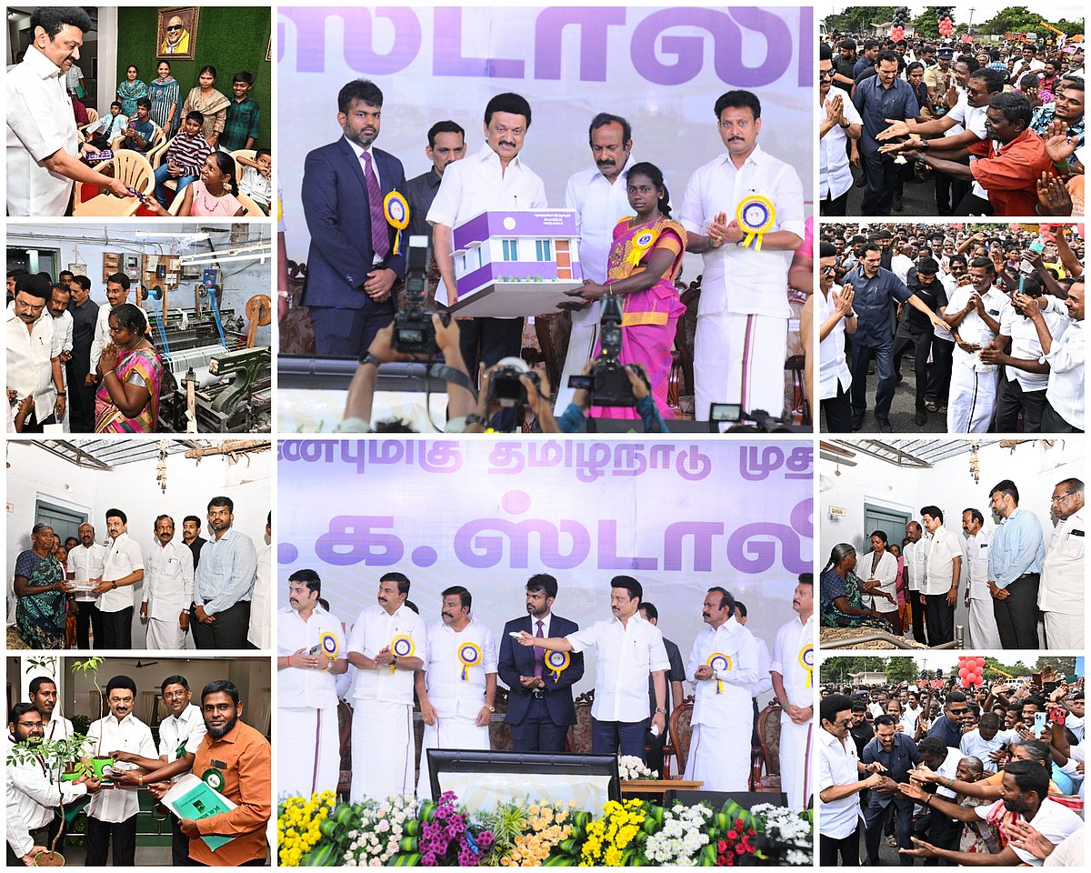 'அடிக்கல் நாட்டு விழா, திறப்பு விழா, நலத்திட்ட வழங்குதல்' - ஸ்டாலினின் ஈரோடு விசிட் | Photo Album