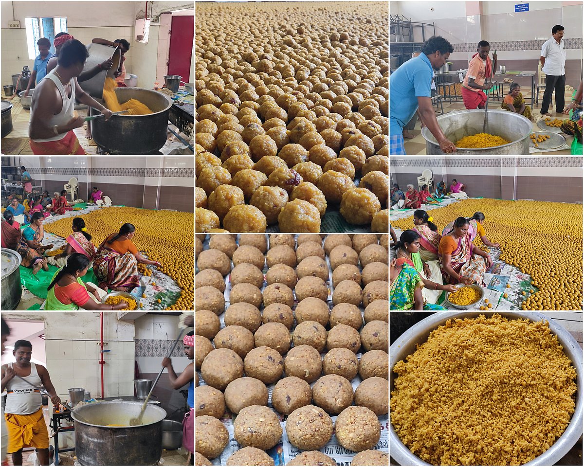 `75 ஆயிரம் லட்டுகள்' - அனுமன் ஜெயந்தியையொட்டி தயாராகும் காட்சிகள்| Photo Album