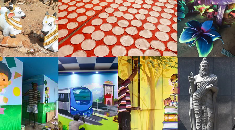 சென்னை பொருட்காட்சி : டெல்லி அப்பளம், வள்ளுவர் சிலை எனத் தயாராகும் தீவுத்திடல்! | Photo Album