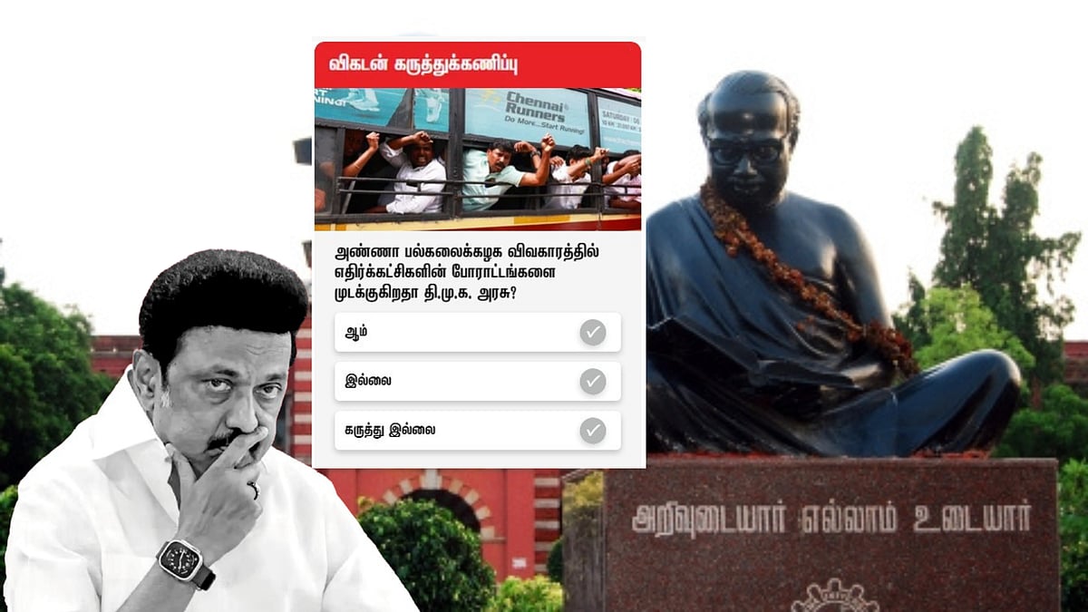 விகடன் கருத்துக்கணிப்பு : `எதிர்க்கட்சிகளின் போராட்டத்தை முடக்குகிறதா திமுக?' - முடிவுகள் என்ன?