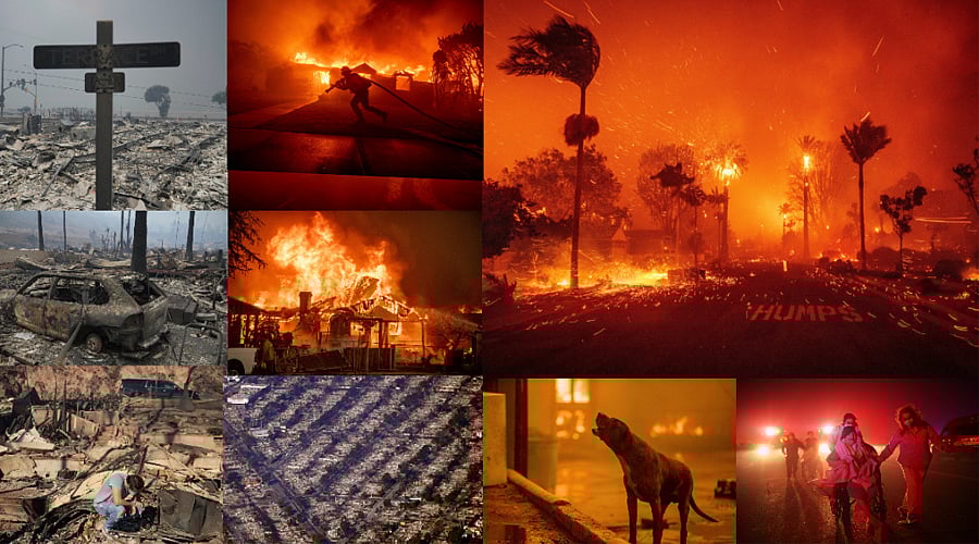 Los Angeles fires: காட்டுத்தீயும் பொசுங்கிய பெரு நகரமும்...  தீக்கிரையாகும் ஹாலிவுட் நகரம் | Album