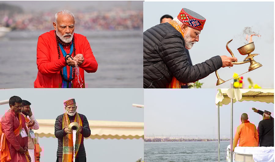 Kumbh Mela: மகா கும்பமேளாவில் பிரதமர் மோடி... திரிவேனி சங்கமத்தில் புனித நீராடல்!