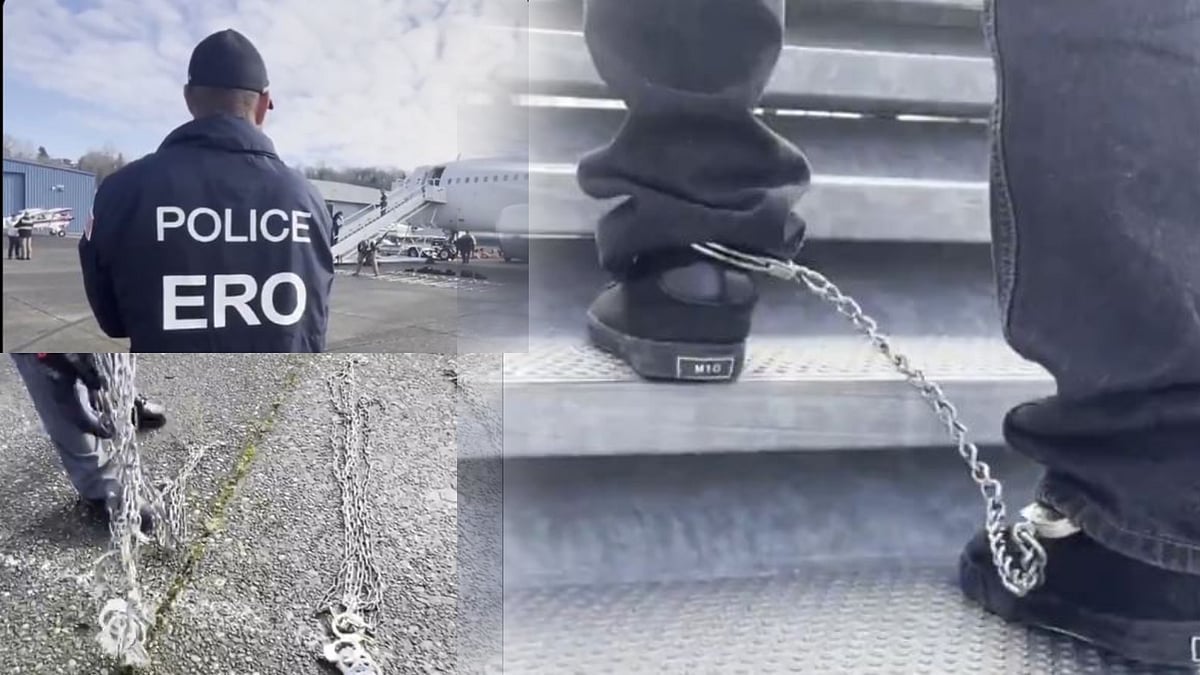 US: கை, கால்களில் விலங்கிடும் அமெரிக்கா... வெள்ளை மாளிகை வெளியிட்ட அதிர்ச்சி வீடியோ!