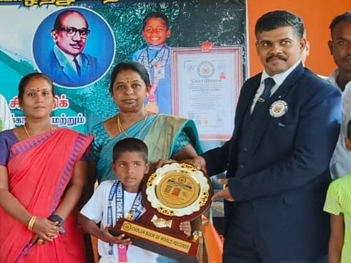 குமரி டு சென்னை; 707 கிலோ மீட்டர்... 13 நாள்கள் - ஓடி சாதனை படைத்த 6 வயதுச் சிறுவன்!