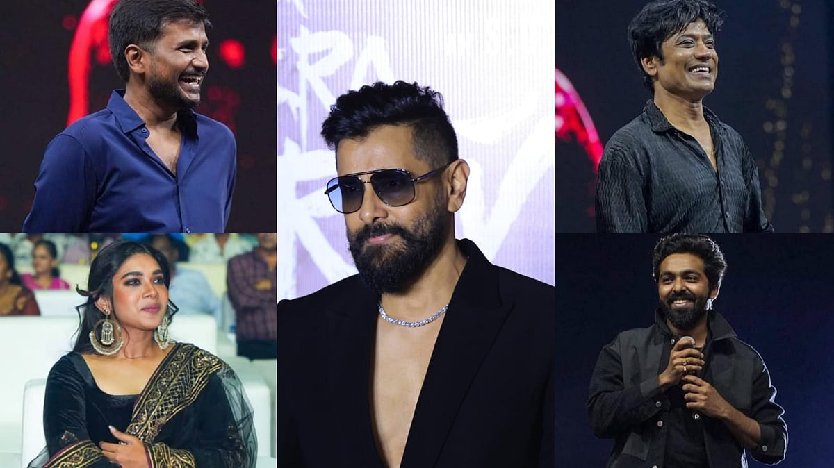 Veera Dheera Sooran: ஸ்டைலிஷ் சியான் டு கியூட் துஷாரா | வீர தீர சூரன் இசைவெளியீட்டு விழா Photo Album