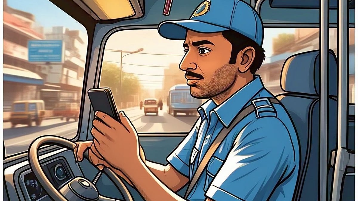 மொபைலில் IPL பார்த்துக்கொண்டே நெடுஞ்சாலையில் பேருந்தை ஓட்டிய அரசு டிரைவர் - மகாராஷ்டிரா அதிர்ச்சி