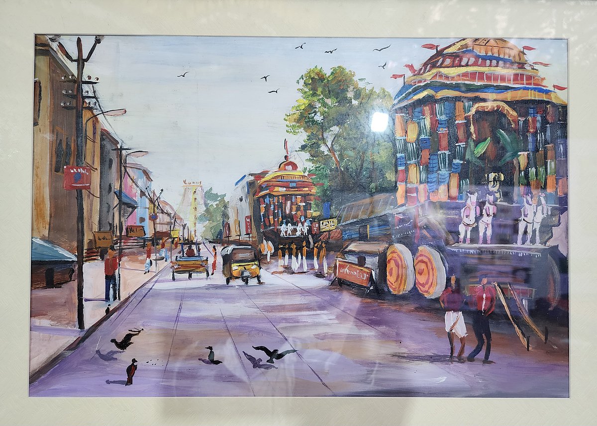 உயிர்ப்பான ஓவியங்கள்; வியக்கவைக்கும் கைவண்ணம்... தஞ்சை சித்தி(ரை)ர காட்சி - புகைப்படத் தொகுப்பு!