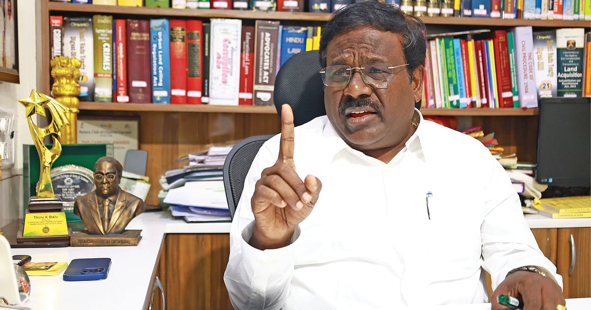 Junior Vikatan - 27 April 2025 - “வன்னியர்களுக்கு துரோகமிழைக்கிறார் ஸ்டாலின்!” - 'தாக்கும்' கே.பாலு | pmk k balu interview - Vikatan