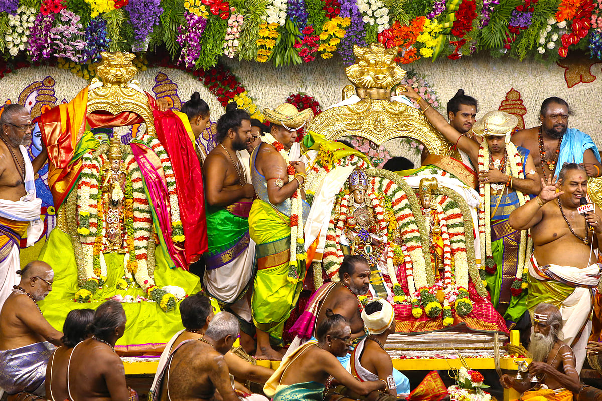 `அன்னையே அருளே!' - மதுரை மீனாட்சி சுந்தரேஸ்வர் திருக்கல்யாணம்|Photo Album