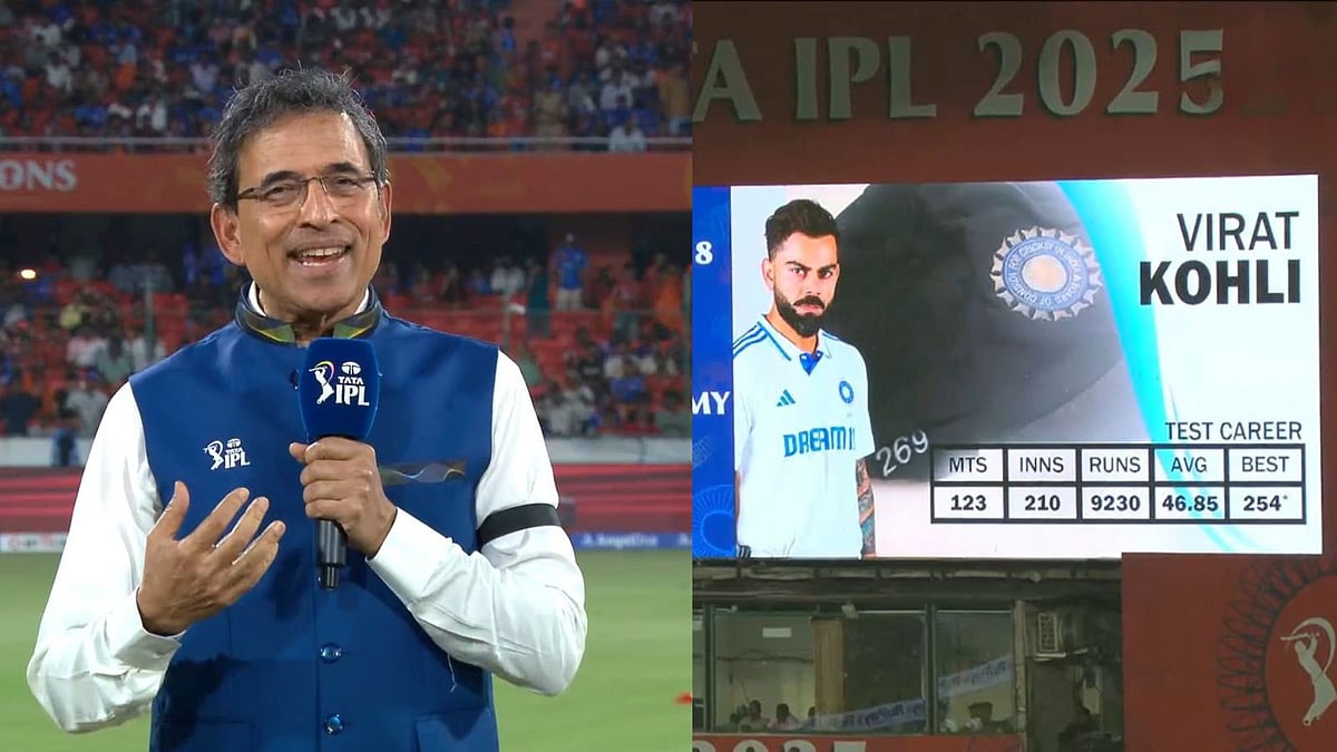 ``விராட் கோலி டெஸ்ட் கிரிக்கெட்டின் தூதுவன்!'' - சின்னசாமியில் நெகிழ்ந்த ஹர்ஷா போக்லே!