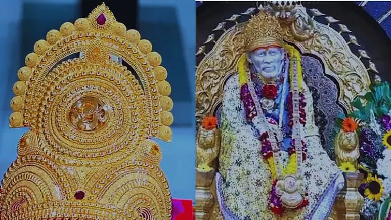 குருபூர்ணிமா : ஷீரடி சாய்பாபாவுக்கு ரூ.59 லட்சத்தில் தங்க கிரீடம் - காணிக்கை செலுத்திய பக்தர்