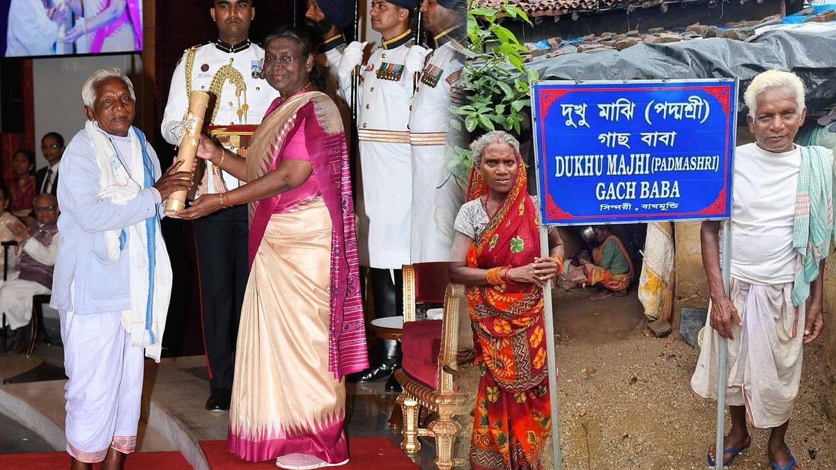 ``பத்மஸ்ரீ விருதை பாதுகாப்பாக வைக்க கூட இடம் இல்லை'' - ஒழுகும் கூரை, வறுமையில் வாடும் துக்கு மாஜ்ஹி