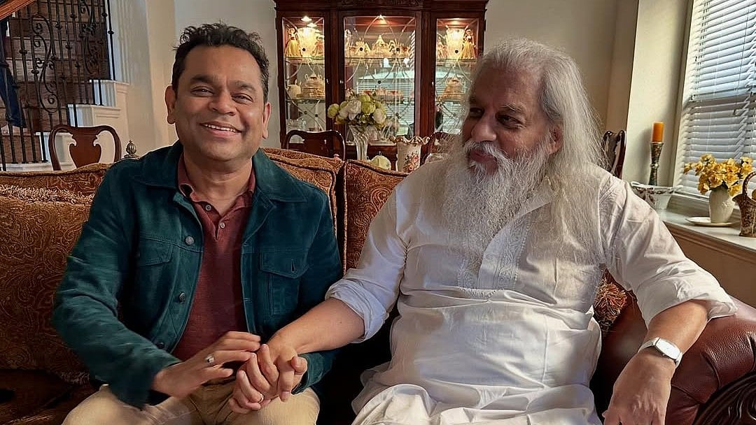 Yesudas: ``கர்நாடக இசை மீது  யேசுதாஸ் அன்பு ஆச்சரியமானது!'' - அமெரிக்காவில் சந்தித்த ஏ.ஆர்.ரஹ்மான்