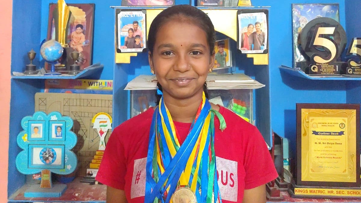`பள்ளி படிக்கும்போதே 2 கின்னஸ் சாதனைகள்; அடுத்து ஒலிம்பிக்தான்' - 9ம் வகுப்பு மாணவியின் லட்சிய பயணம்