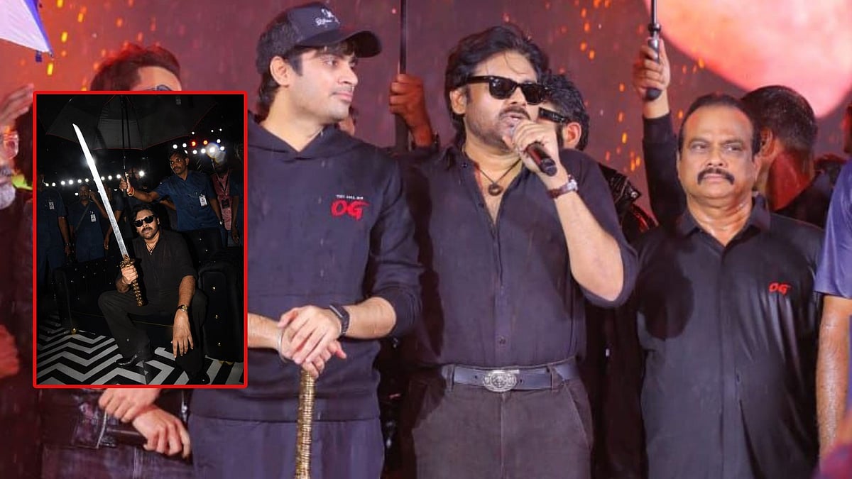 OG: மேடையிலேயே வாளை சுழற்றிய பவன் கல்யாண்; சில நொடிகளில் சுதாரித்த பவுண்ஸர்! - வைரல் வீடியோ