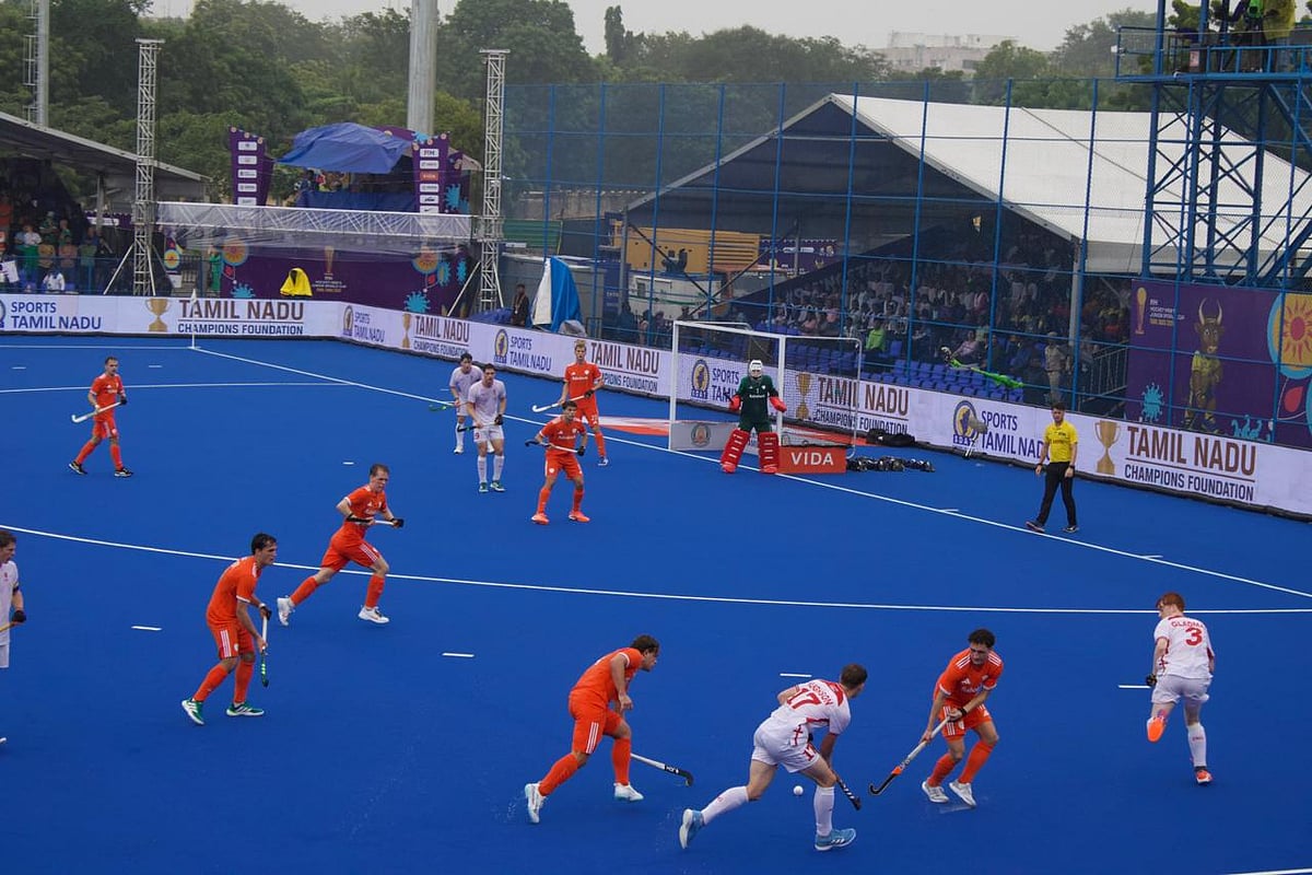 மதுரையில் Hockey Junior WC: இங்கிலாந்து vs நெதர்லாந்து - `விறு விறு போட்டி' இறுதியில் வென்றது யார்?
