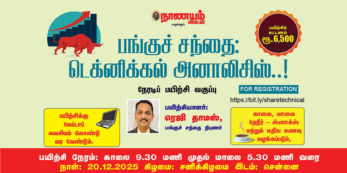 சென்னை: ரெஜி தாமஸ் பயிற்சி அளிக்கும் நாணயம் விகடனின் `பங்குச் சந்தை: டெக்னிக்கல் அனாலிசிஸ்' வகுப்பு!