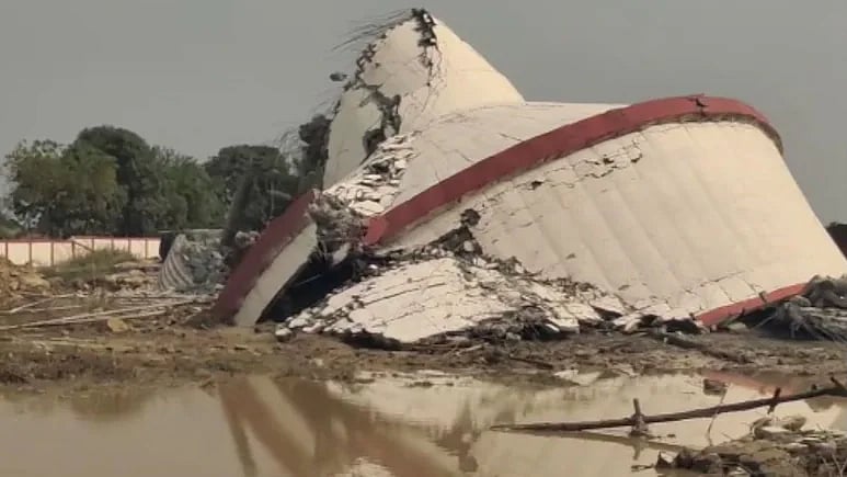 குஜராத்: 33 கிராமங்களுக்காக ரூ.21 கோடிக்கு கட்டிய தண்ணீர் தொட்டி- திறக்கப்படுவதற்கு முன்பே இடிந்தது!