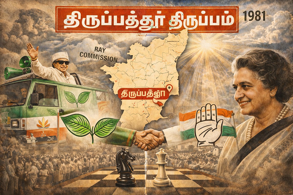 சர்க்காரியா போய் ரே வந்தது; அதிமுக காங்கிரஸ் சேர்ந்தது! - திருப்பம் தந்த திருப்பத்தூர் | ஆடுபுலி 04