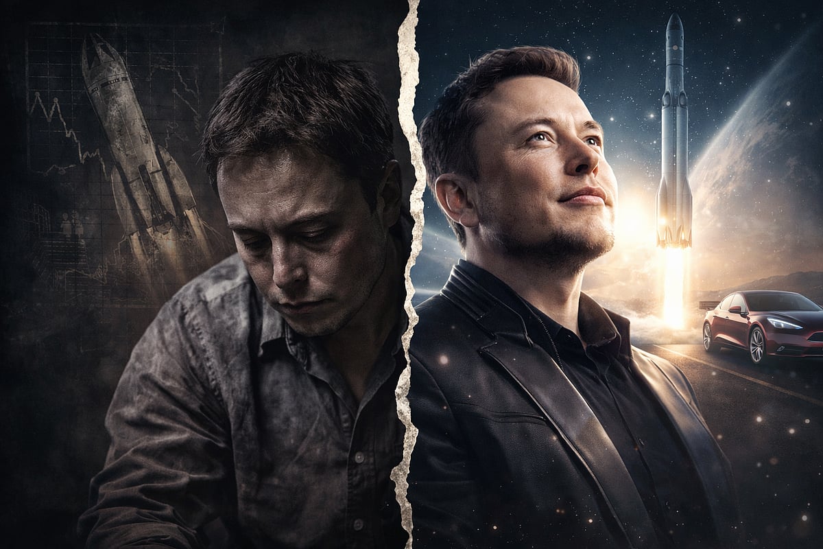 அன்று 2,000 கோடி கடன், பாக்கெட் காலி; ஆனால் இன்று..! - எலான் மஸ்க்கின் வாழ்க்கைப் பாடம்