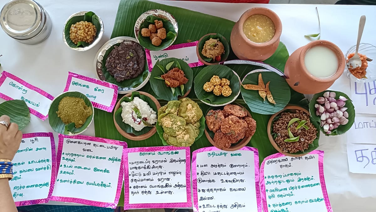 'சங்குப்பூ கொழுக்கட்டை, நரிபயிறு சாலட், திக்குடி ஆட்டுக்கால் கிரேவி' சேலத்தில் சமையல் சூப்பர் ஸ்டார்