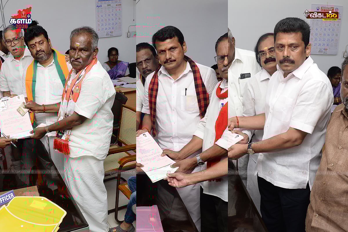 கோவை தெற்கு: அம்மன் அர்ஜுனன், செந்தில் பாலாஜி, தம்பி அசோக் குமார் வேட்புமனு - NOMINATION CLICKS!