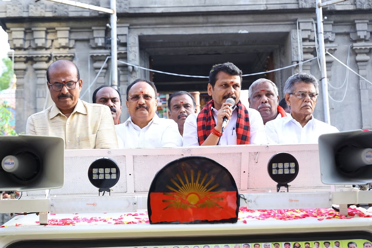 `` `அறிவாலயத்தின் அடி செங்கல் வரை உருவுவேன்' என்றார்; போய் வேலையை...’ - செந்தில் பாலாஜி