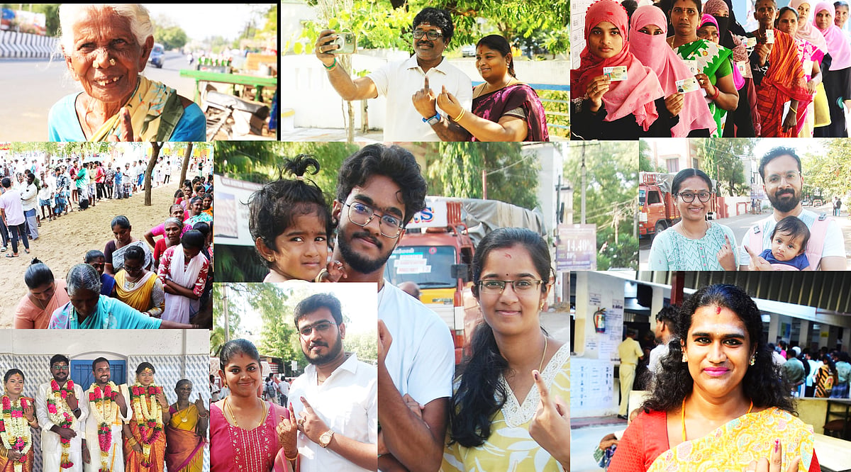 TN Election: புதுமண தம்பதி, குழந்தையுடன் பெற்றோர் முதல் 92 வயது பாட்டி வரை; வாக்குப்பதிவு சுவாரஸ்யம்